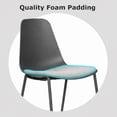 thumbnail image 4 of Set of 2 Modern Dining Kitchen Chairs Plastic Molded Armless Side Chairs with Metal Legs For Indoor Outdoor Patio, 4 of 12