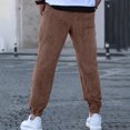 thumbnail image 3 of Wutalume Men's Loose-Fit Stretch Corduroy Lightweight Breathable Pants, Comfortable and Flexible Trousers for Casual and Daily Wear,Brown 2XL, 3 of 4