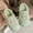 Green, variant on Viluyesy Fuzzy Slippers for Womens, Slip-On Closed Toe Plush Soft Sole Winter Warm Bedroom House Shoes Green
