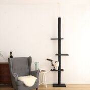 Catcraft 3 Tier Floor To Ceiling Carpet Cat Tree Walmart Com