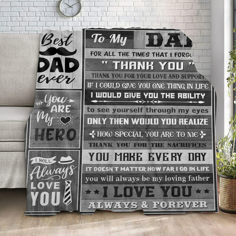 Gifts for Dad, Father's Day Birthday Gifts for Dad, Blanket to My