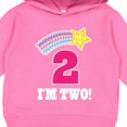 thumbnail image 3 of Inktastic 2nd Birthday 2 Year Old Girls Rainbow Star Toddler Hoodie, 3 of 4