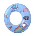 thumbnail image 3 of 1pc Cartoon Bunny Spaceman Pattern Swimming Ring PVC Inflatable Swim Ring (Blue), 3 of 7