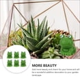 thumbnail image 2 of LEORX 6Pcs Flowerpot Figurines Small Resin Figurines Green Cartoon Shape Decoration, 2 of 6