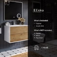 thumbnail image 7 of Eviva Vienna 36 in. Oak White Wall Mount Bathroom Vanity with White Integrated Acrylic Sink, 7 of 7