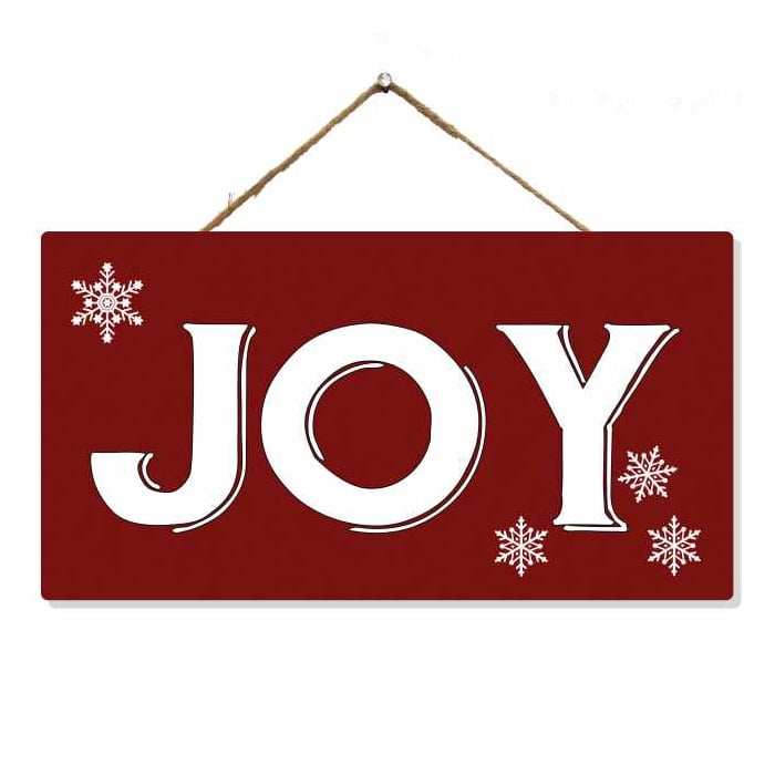 Christmas joy novelty mini metal square sign Joy Christmas Decoration Sign Wood Decor Home Woodenigns Merry Small