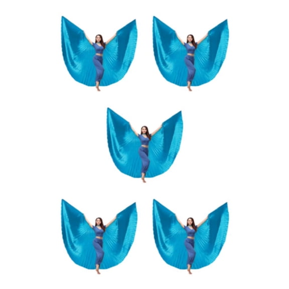 Yuarrent Ala de danza del vientre con palo telescópico Disfraces para adultos Accesorios de baile para damas Accesorios para fiestas de Type5 NO5