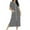 Black, variant on Gray Women Nightgown Plus Size Long Zipper Nightgown Side Split Striped Sleepwear Womens Sleepwear XXL