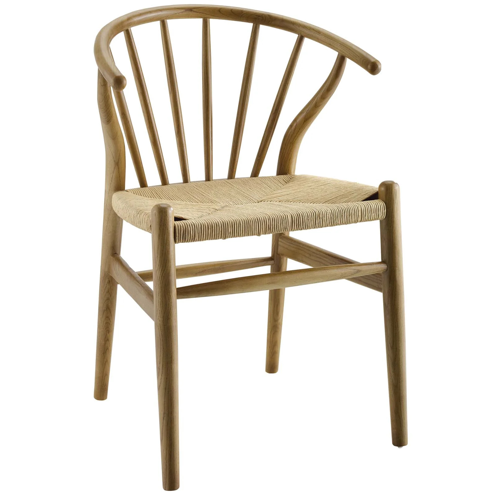 Modway Flourish Spindle Wood Dining Side Chair Set of 2 in Natural - image 2 of 4