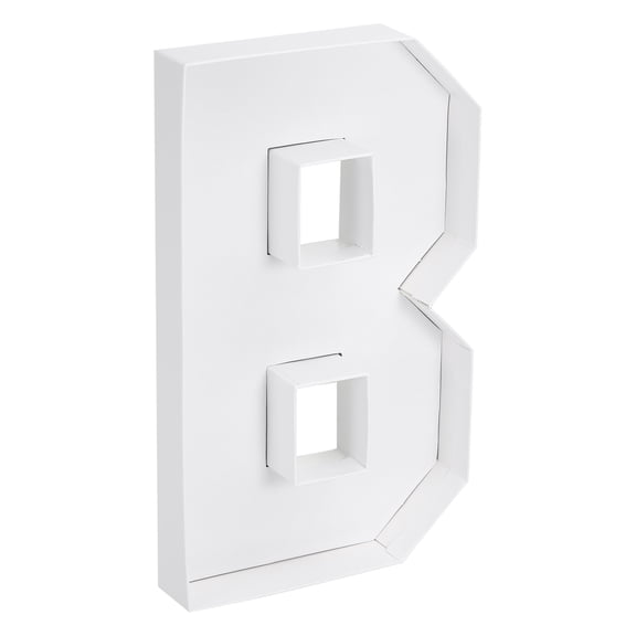Uxcell 10" Cardboard Letter, Letter B Paper Box Fillable Tray Container for Mache Chocolate Candy Decorations, White
