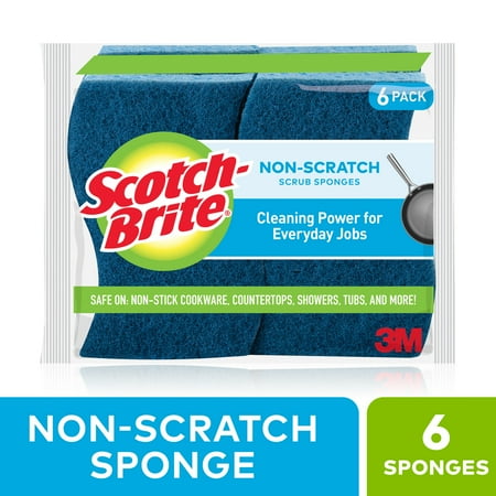 Scotch Brite Household Scrubber - Scotch-Brite Non-Scratch Scrub Sponge, 6 Count