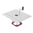 thumbnail image 2 of Base elevadora para mesa de fresadora de 0 a 54 mm con asa, tablero abatible de aleación de aluminio para carpintería, para máquina de corte de 64 a 65 mm, 2 of 14