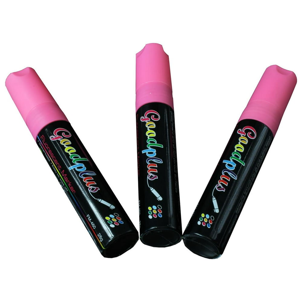 Set Of 12 Pink Liquid Chalk Erasable Markers 5/8Inch Tip Pens