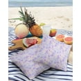 thumbnail image 4 of Outdoor Throw Pillow Cover Purple Garden Art Flowers Silhouette Waterproof Cushion Covers 2 Pack Floral on Lilac Lavender Pillow Cases Home Decoration for Patio Garden Couch Sofa, 4 of 7