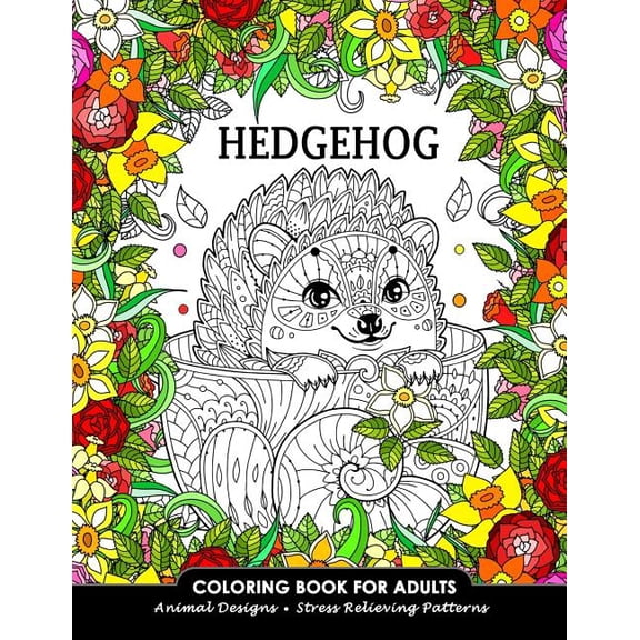 Hedgehog Coloring Book for Adults: Animal Adults Coloring Book (Paperback)
