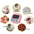 thumbnail image 2 of 1Piece Multi-Function Electronic Timer, Kitchen Timer, Stopwatch Count Up and Down,Management Timer, Suitable for Kitchen, Study, Work, Exercise Training, Outdoor Activities(Pink), 2 of 4