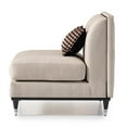 thumbnail image 6 of Michael Amini La Francaise Armless Accent Chair - Cafe au Lait/Black, 6 of 14