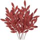 thumbnail image 1 of uds hojas de brillo navideño hojas de laurel Spray 24 "púas de hojas de laurel rojas artificiales aerosoles tallos dorados, 1 of 4