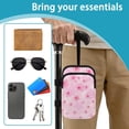 thumbnail image 6 of COEQINE Zippered Crutch Bag Broken Leg Crutch Bag Lovely Cherry Blossom Forearm Crutch Storage Organizer, Walking Cane Pouch, Lightweight Organizer Pouch, for Women Men, 6 of 7