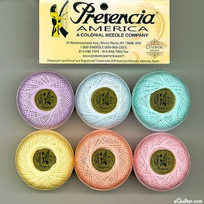Presencia Cotton Sewing Thread (Finca Perle Cotton Thread Sampler Pack, Size 5 (10 gram) - for sashiko, embroidery, and quilting -