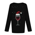 thumbnail image 6 of gakvbuo Christmas Sweatshirt For Women 3/4 Sleeve Work Business Blouse Tunic Tops Crewneck Sports T-Shirts Pullover Sweatshirt For Women Gifts for Christmas, 6 of 6