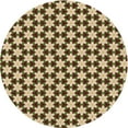 thumbnail image 1 of Ahgly Company Indoor Round Patterned Blood Red Brown Area Rugs, 6' Round, 1 of 6
