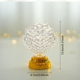 thumbnail image 3 of Battery Powered LED Night Light Decorative Table Lamp, Diamond-Cut Crystal Style with Gold Base, Portable Bedside Light for Bedroom, Party, Kids, 3 of 5