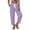 Purple, variant on Striped Pants for Women Cropped Length Pockets Drawstring Wide Leg Sweatpants Vacation Casual Trendy Summer (XL, Green)