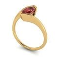 thumbnail image 2 of Solitaire Engagement Ring for Women - 2ct Natural Garnet in 18K Yellow Gold Promise Ring, 2 of 6