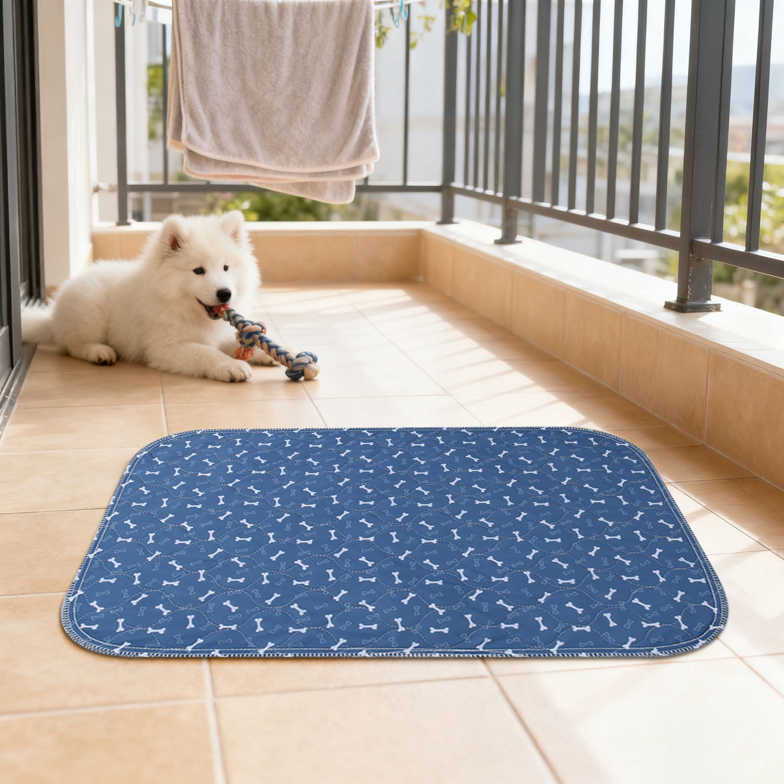 Lunxisen 2 Pcs Pee Pads with Pheromones, Puppy Pad Reusable Pet Pee Pad, Leak-Proof Washable Pee Pads for Cats and Dogs, Easy to Clean(40*60cm)