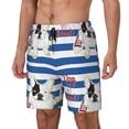 thumbnail image 2 of Uemuo Bulldog Friend Pattern Mens Swim Trunks Quick Dry Board Shorts with Mesh Lining, Stretch Beach Shorts Quick Dry No-Chafing Board Shorts-Large, 2 of 9