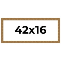 42x16 Frame Black and Gold Distressed Solid Wood Sonoma Picture Frame | 1.625 Inch Moulding Width |
