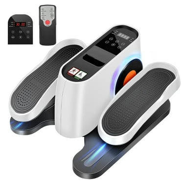 Baokaler Under Desk Elliptical Machine, Leg Exerciser While Sitting for Seniors, Seated Pedal Exerciser, Mini Elliptical Machines for Seniors, LED Display Monitor, Leg Exerciser for Home, White