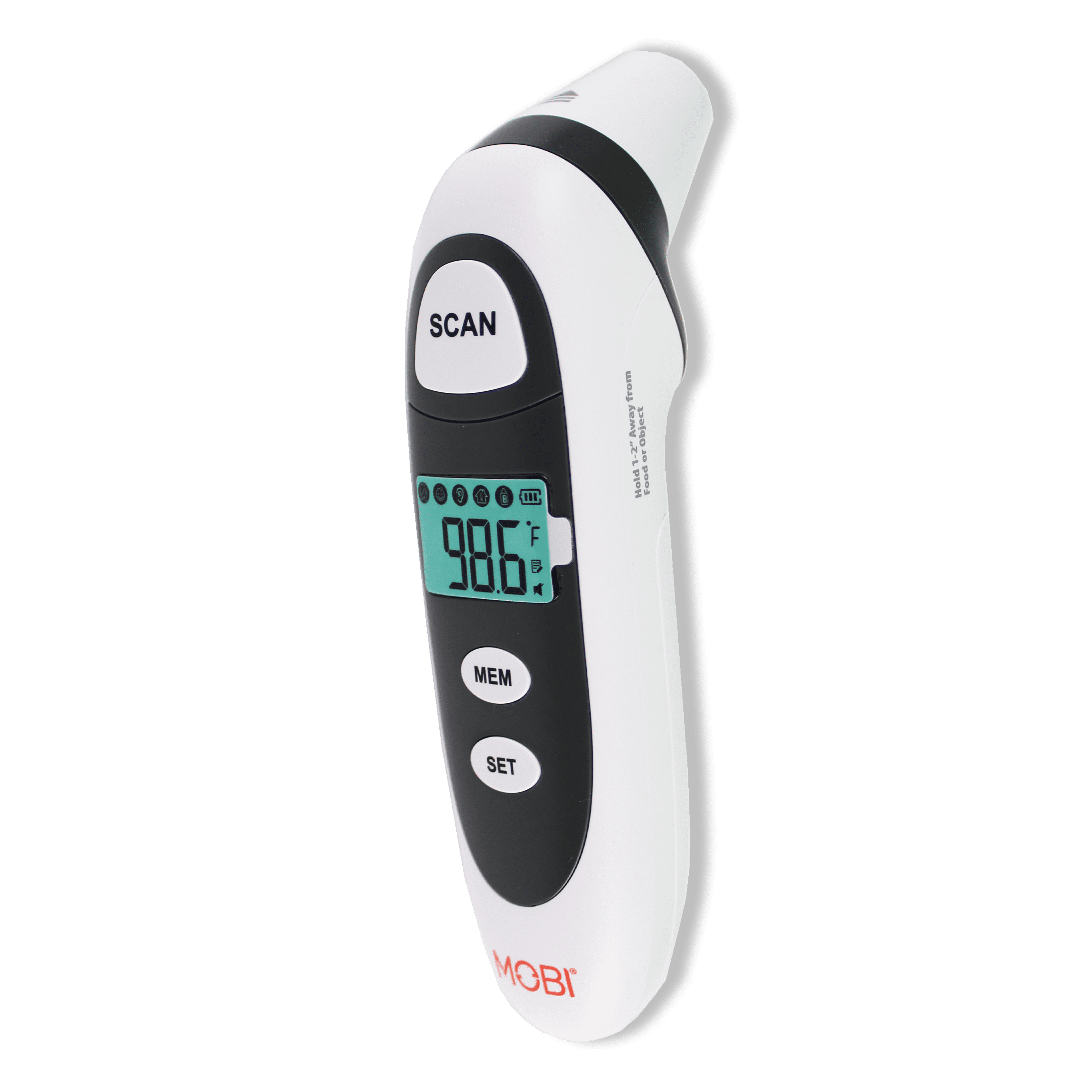 MOBI DualScan Prime Ear & Forehead Thermometer with Object Temperature Readings for all ages