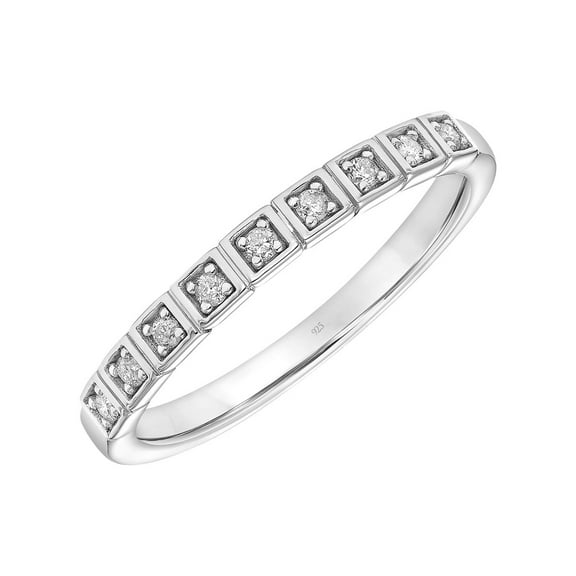 Keepsake 1/10 Carat T.W. Diamond Anniversary Ring in Sterling Silver