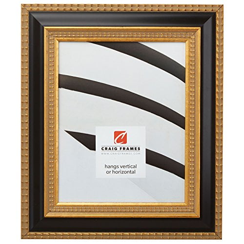 Craig Frames 6436 16 by 24-Inch Picture Frame, Ornate Finish, 2.25-Inch Wide, Gold with Black