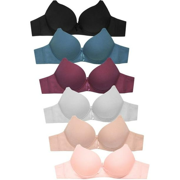 Sofra Sofra BR4370PU3 36C Full Coverage Solid Push Up Bra 36C