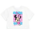 thumbnail image 4 of Disney Minnie Mouse Cropped Boxy T-Shirt and Bike Shorts Outfit Set Toddler to Big Kid, 4 of 5
