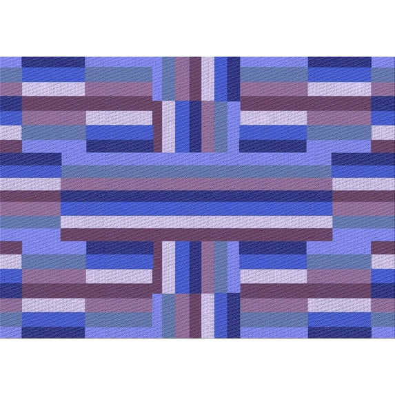 Ahgly Company Machine Washable Indoor Rectangle Transitional Purple Amethyst Purple Area Rugs, 8' x 10'
