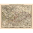thumbnail image 2 of Stieler 14x12 White Modern Wood Framed Museum Art Print Titled - Europe Saxony Thuringia Germany - Stieler 1885, 2 of 4