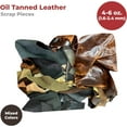 thumbnail image 2 of ELW Oil Tanned Leather Scraps  4-6 oz 1.6-2.4 mm Medium Weight  Size: 1 LB  Genuine Cowhide Full Grain Leather Remnants for Crafting, DIY Leather Projects  Color: Dark Oil Tanned Mixed Color, 2 of 6