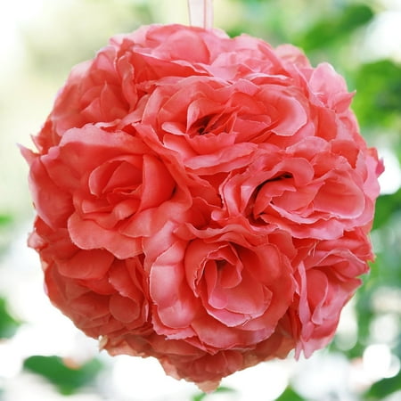 Efavormart 4 Pcs Rose Pomander Silk Flower Balls For Diy Wedding