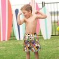 thumbnail image 4 of FORMRS Boys Swim Trunks Quick Dry Mesh Lining Beach Boardshorts, Sizes XS-XL, Colorful Birds Pattern, 4 of 7