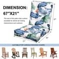 thumbnail image 3 of YEERSWAG Chaise Lounge Cushion, 67x21x3inch Outdoor Patio Chaise Lounge Chair Cushion with Ties, Thick Waterproof Recliner Cushion for Poolside Garden Deck Backyard, 3 of 9