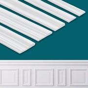 Peel and Stick Wall Molding Trim, Lightweight Chair Rail Wainscoting Panel, Finish Strip for Home Decoration (9.8ft x 2.36in)