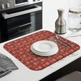 thumbnail image 3 of Red Christmas Snowflake Pattern Dish Drying Mat for Kitchen 1 Pack, Ultra Absorbent Microfiber Dishes Drainer Mats,16x18in(41x46cm), 3 of 6