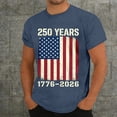 thumbnail image 2 of WAYUTE Men's 250th Anniversary USA Shirt National Flag Patriotic Knit Graphic Casual Tee Festival Celebration Independence Day T Shirt, 2 of 3