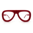 thumbnail image 5 of Retro Hipster Thick Plastic Racer Clear Lens Fashion Eyeglasses Red, 5 of 8