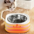 thumbnail image 3 of HCBY Outdoor Heated Pet Water Bowl with Ther at Control - 360ml Stainless Steel, All-Weather for Cats, Dogs, Rabbits & Chickens(A,6.22"x6.22"x2.95"), 3 of 6