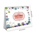 thumbnail image 3 of Desk Calendar 2026-2027, 18 Months Calendar from Jan. 2025 to Jun. 2027, 8" x 8" Standing Flip Desk Calendar Floral with Thick Paper, 3 of 6